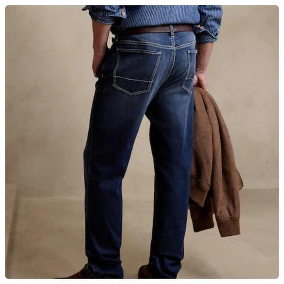 Banana Republic Factory Mens athletic fit Jeans Dark Wash - Picture 5 of 9